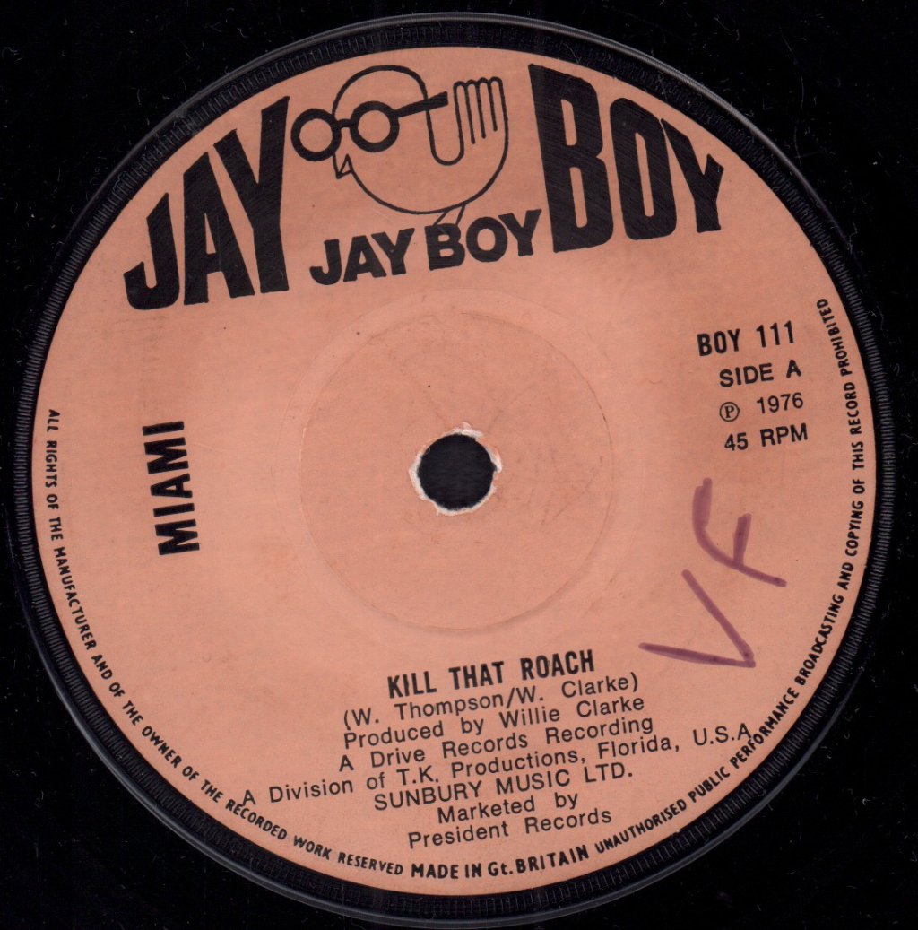Miami (Funk Group) - Kill That Roach - 7 Inch