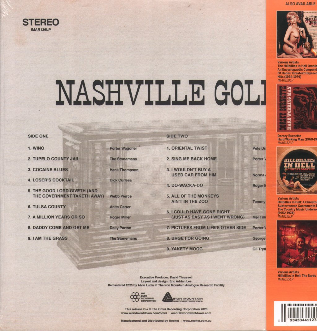Various Artists - Nashville Gold: Hayseed Delirium From The Boob Tube Golden Age (1956-1975) - Lp