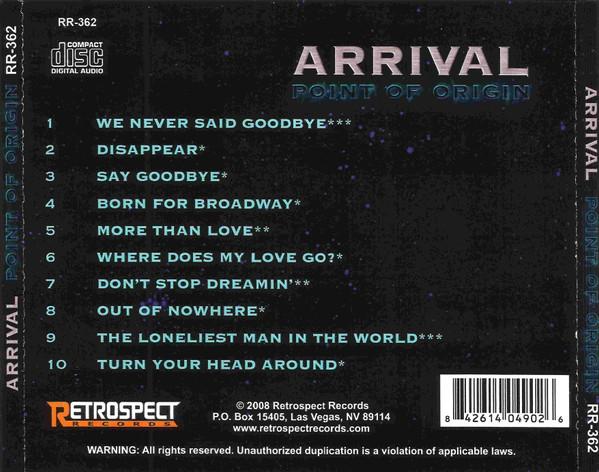 arrival (aor group) - Point Of Origin - Cd