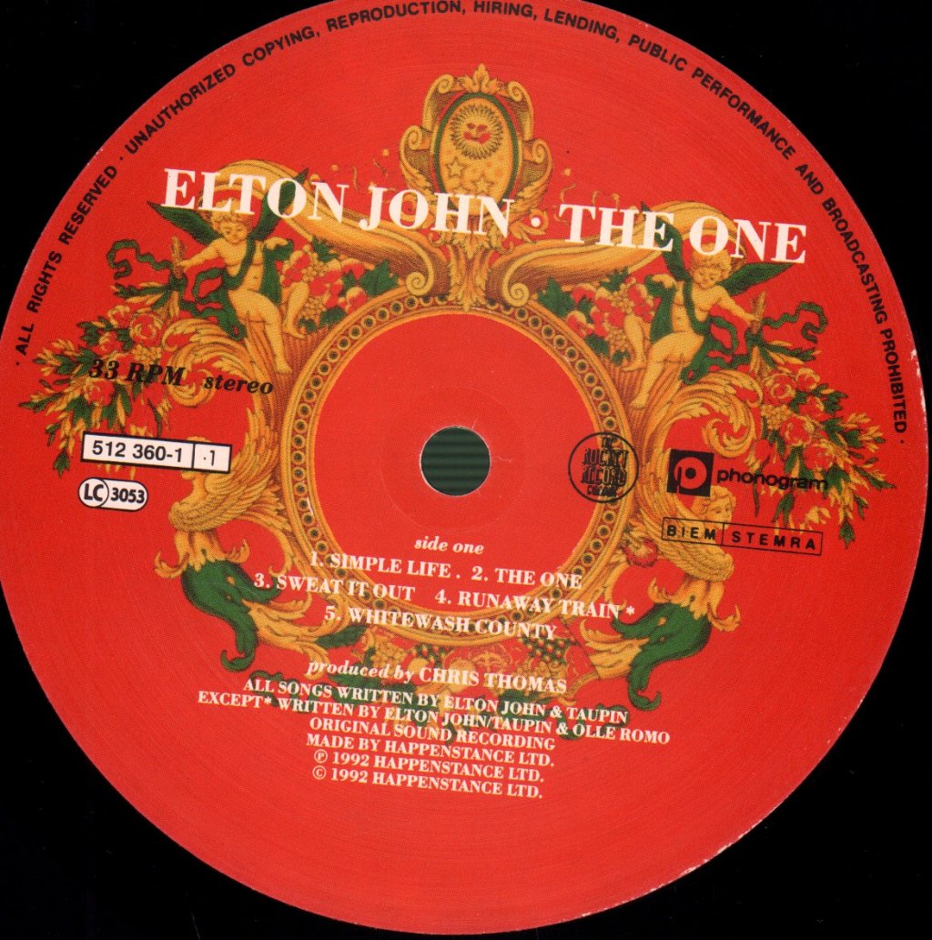 Elton John - One - Lp