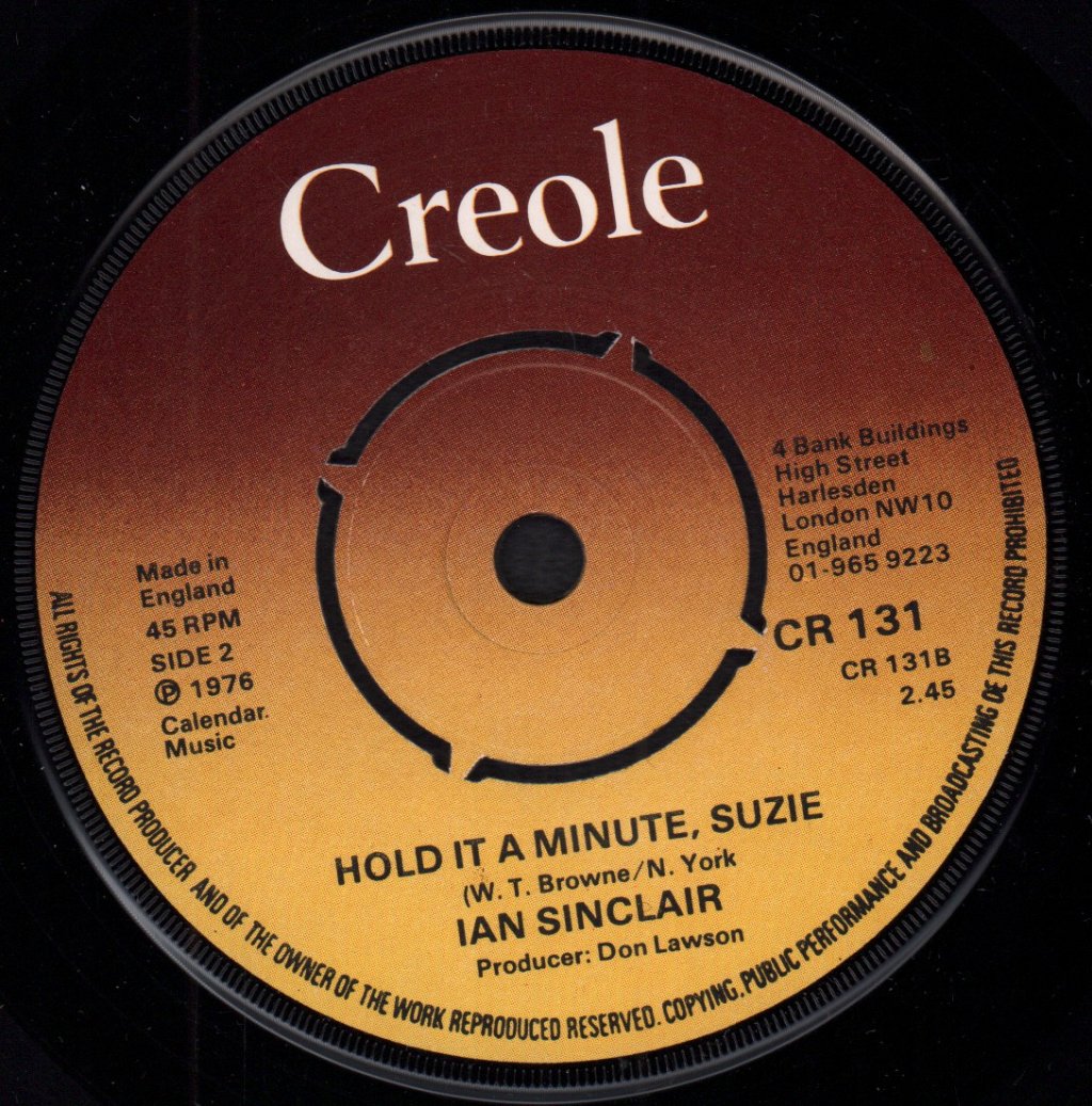 Ian Sinclair - I Can't Ask For Anymore Than You - 7 Inch