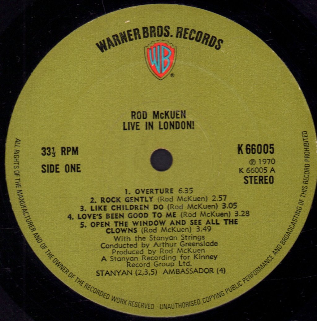 Rod Mckuen - Line In London - Double Lp