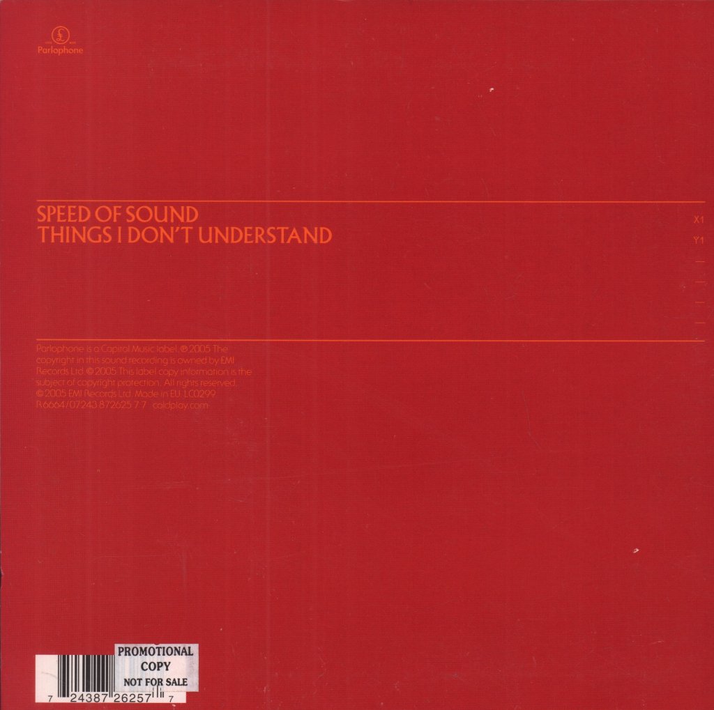Coldplay - Speed Of Sound - 7 Inch