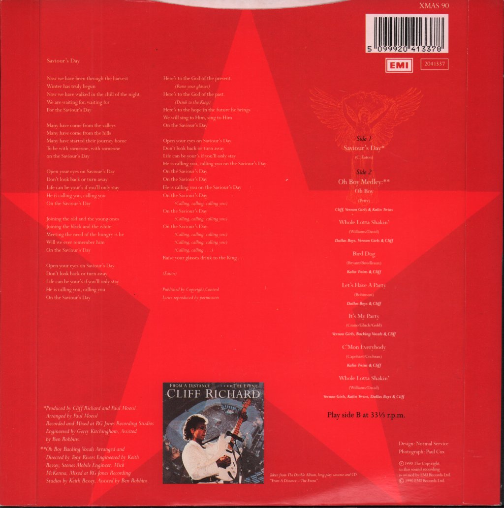 Cliff Richard - Saviour's Day - 7 Inch