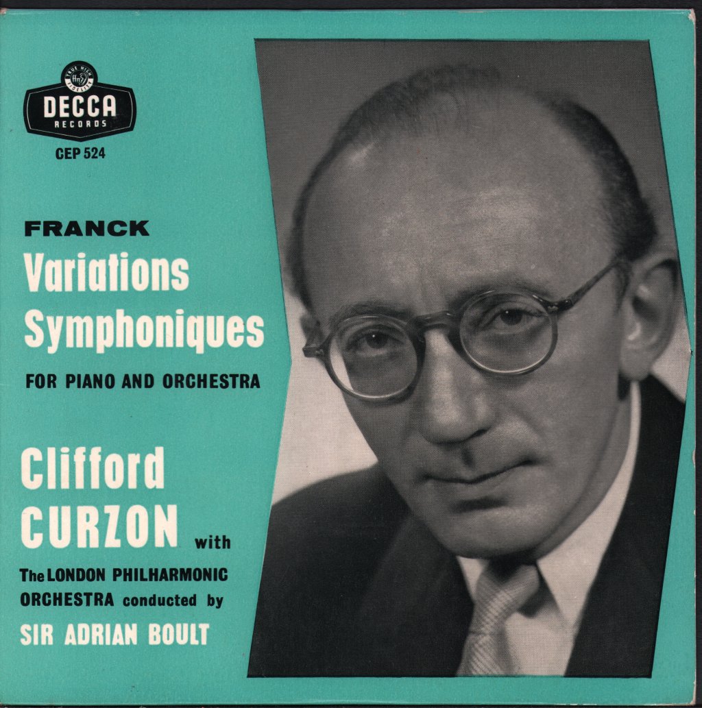 Clifford Curzon / Sir Adrian Boult / London Philharmonic Orchestra - Franck - Variations Symphoniques For Piano And Orchestra - 7 Inch