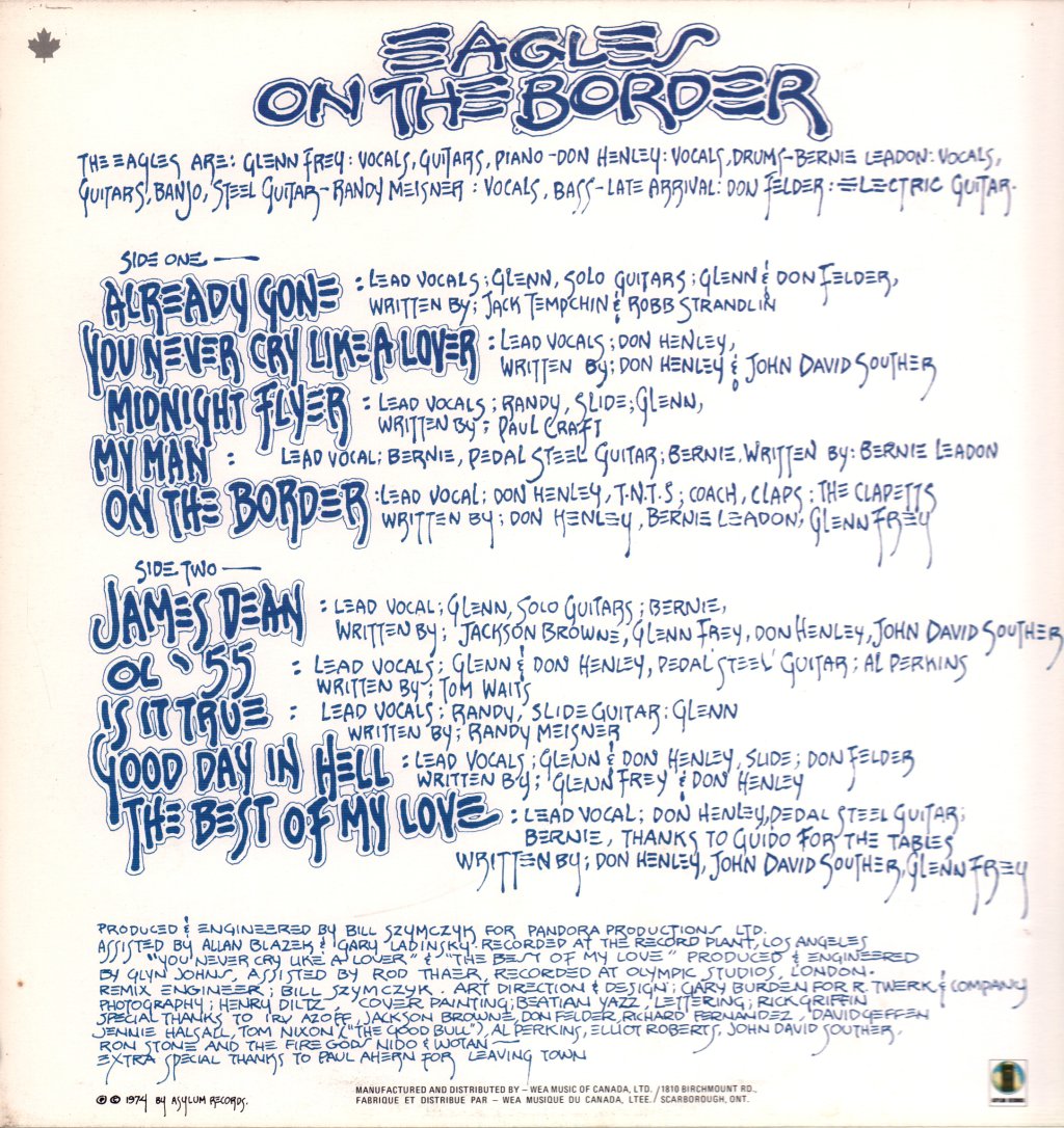 Eagles - On The Border - Lp
