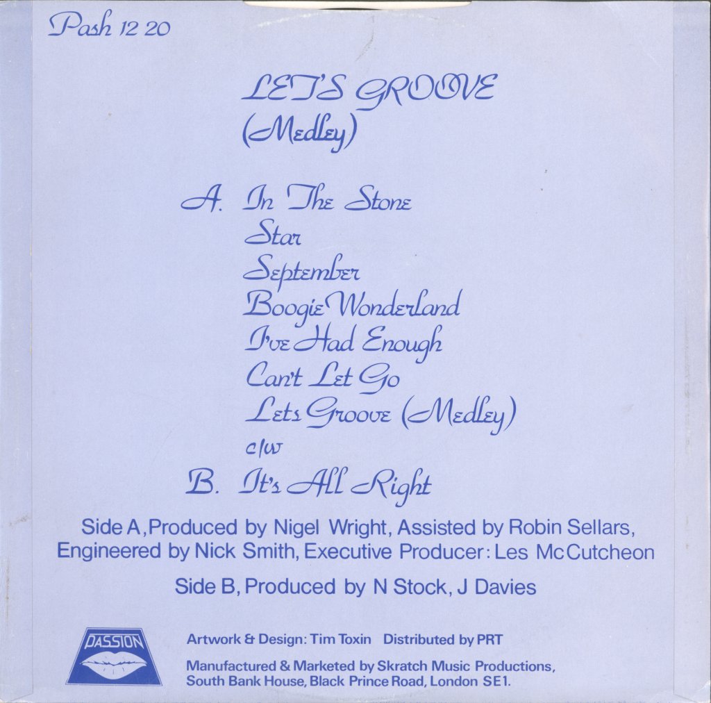 Mirage (Pop) - Let's Groove Medley - 12 Inch