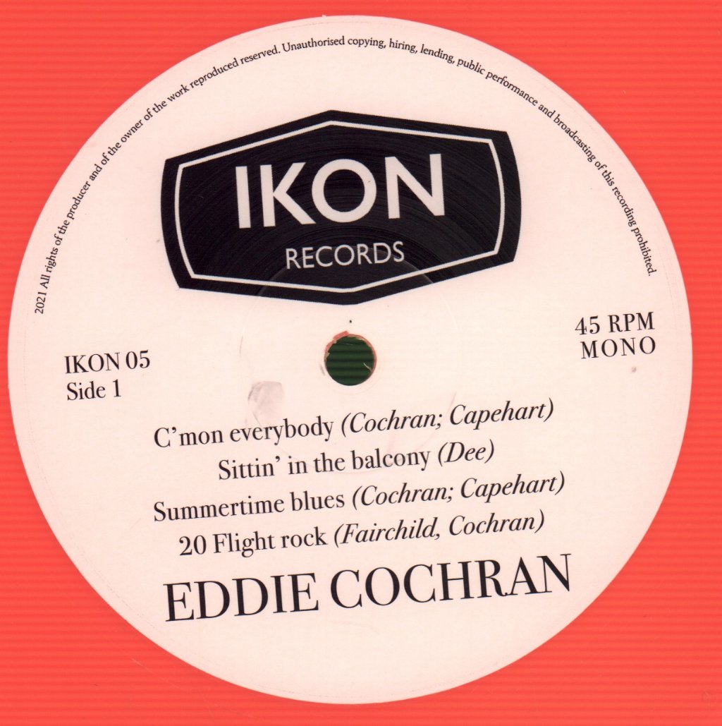 Eddie Cochran - C'mon Everybody - 10 Inch