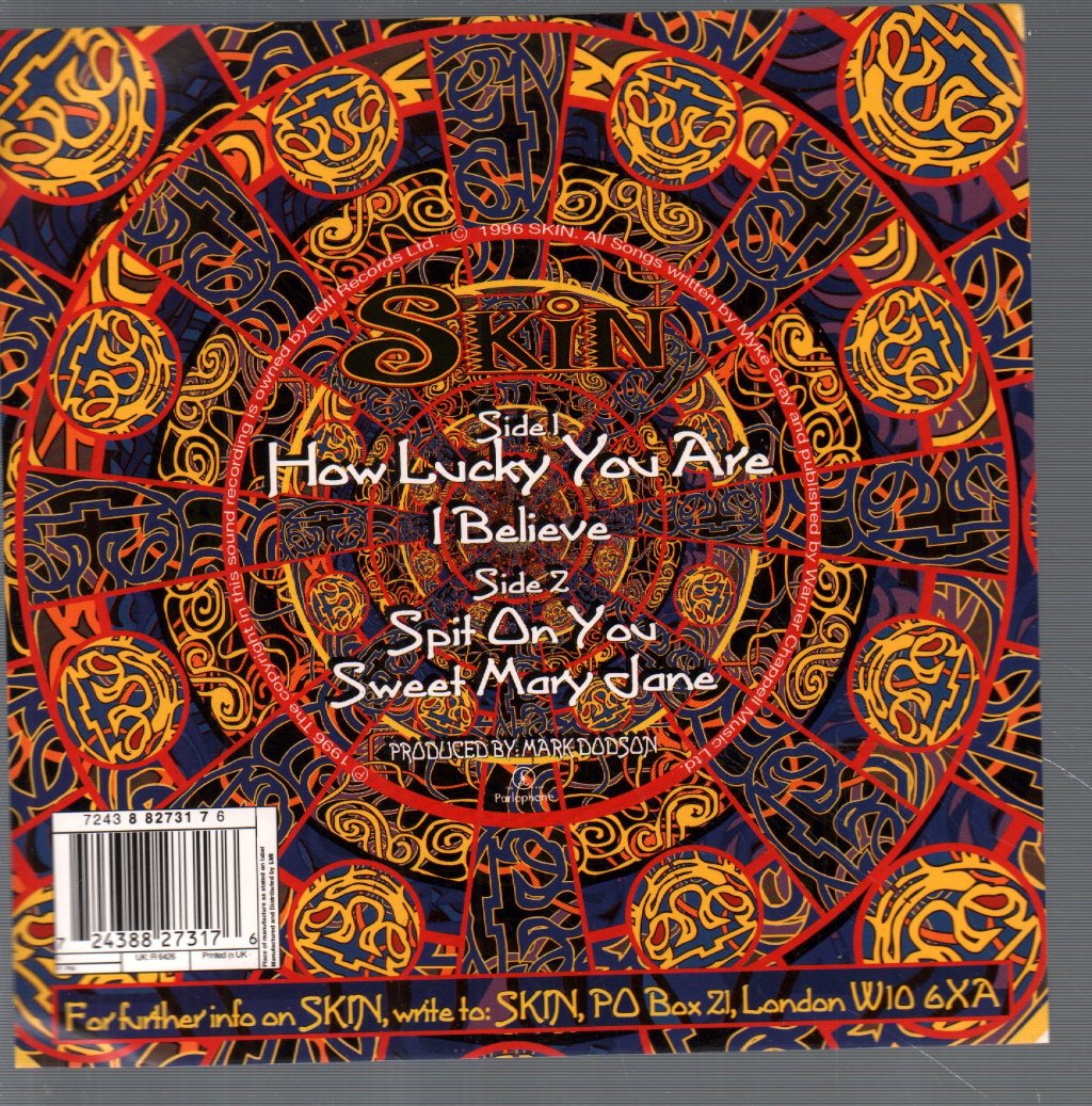 Skin (Rock/Metal Group) - How Lucky You Are - 7 Inch
