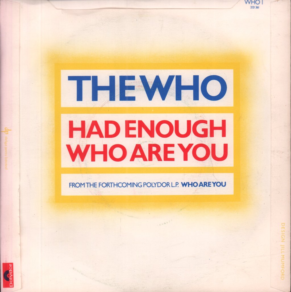 Who - Had Enough - 7 Inch