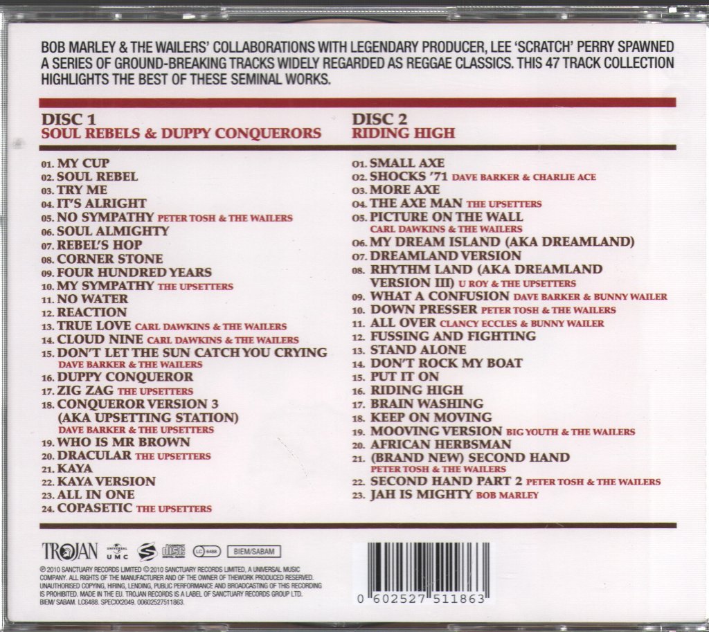Bob Marley & The Wailers - Small Axe - The UK Upsetter Recordings 1970 To 1972 - Double Cd