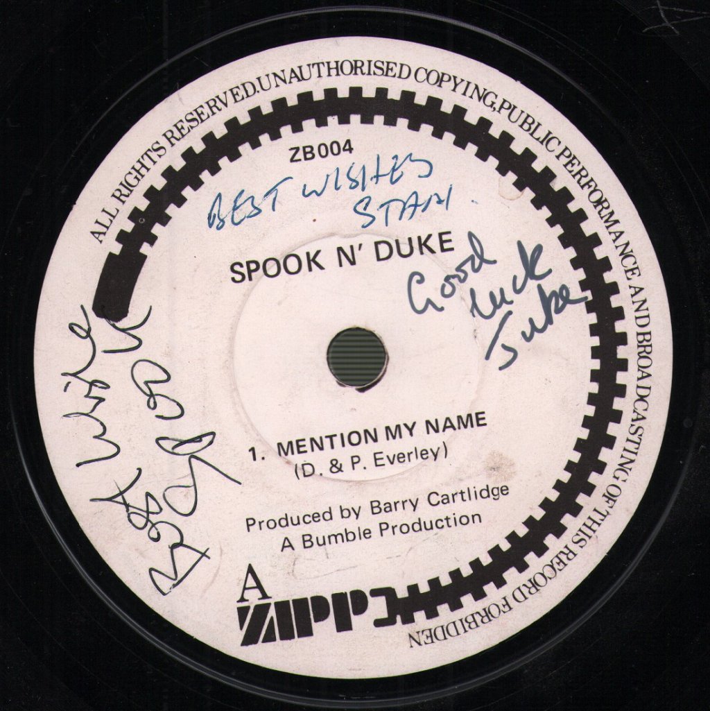 Spook N' Duke - Mention My Name - 7 Inch