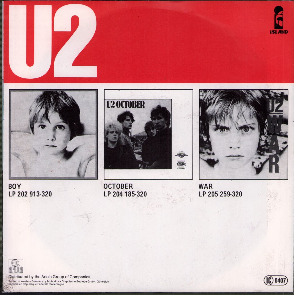 U2 - >40< (How Long) • Two Hearts Beat As One - 7 Inch