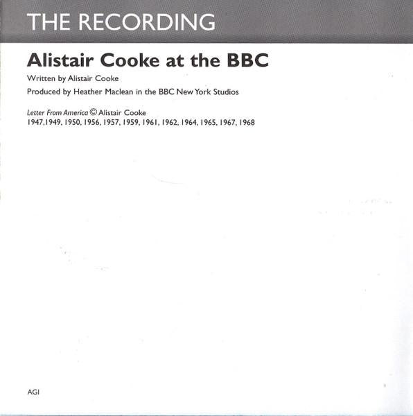 Alistair Cooke - Alistair Cooke At The BBC - Cd Set