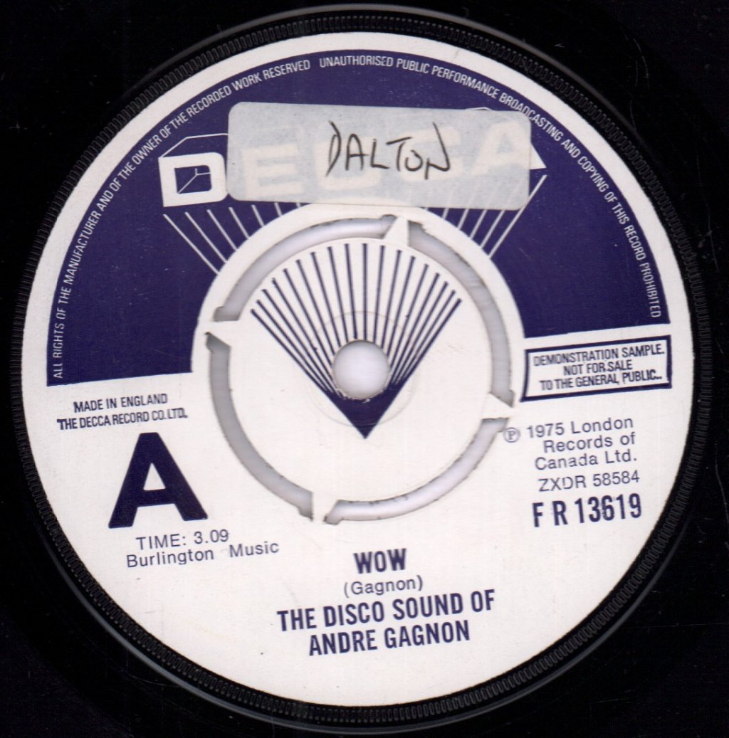 Disco Sound Of Andre Gagnon - Wow - 7 Inch