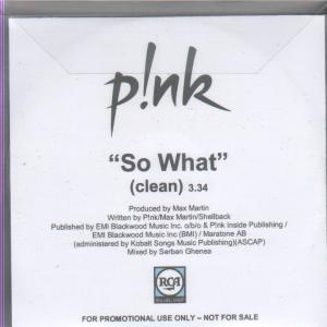 Pink (Female Pop) - So What - Cdr