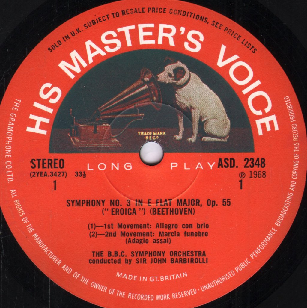 Sir John Barbirolli / Bbc Symphony Orchestra - Beethoven - Eroica - Lp
