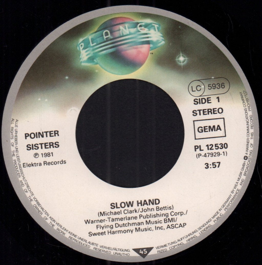 Pointer Sisters - Slow Hand - 7 Inch