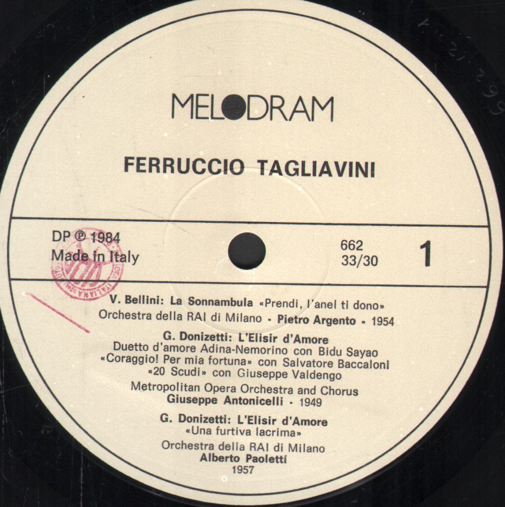 Ferruccio Tagliavini - Live 25 Voci Celebri Della Lirica - Double Lp