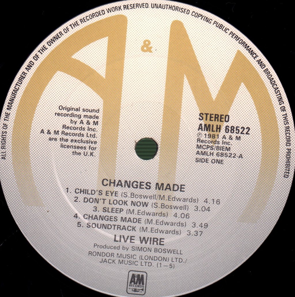 Live Wire - Changes Made - Lp