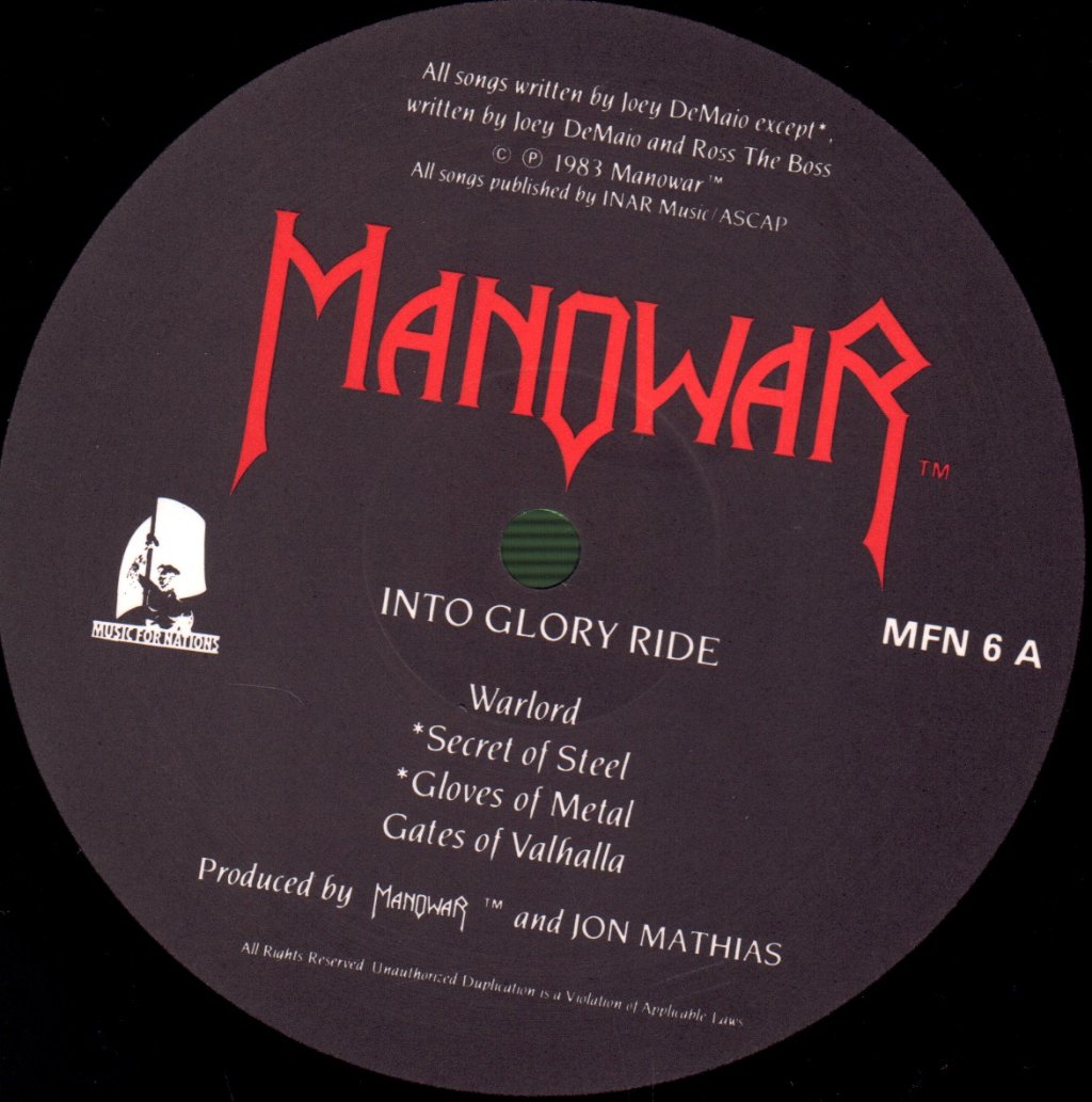 Manowar - Into Glory Ride - Lp