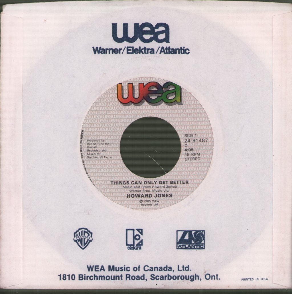 Howard Jones - Things Can Only Get Better - 7 Inch