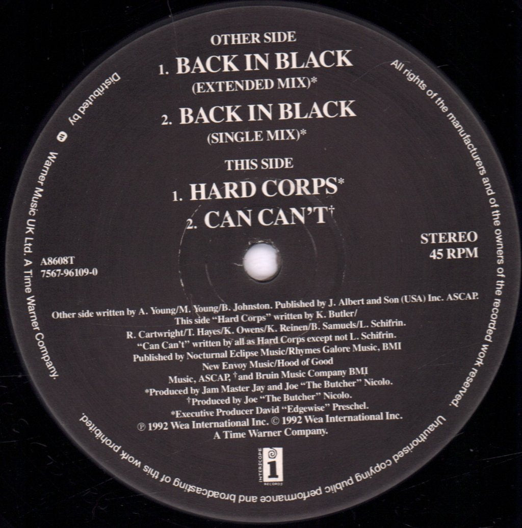 Hard Corps - Back In Black - 12 Inch