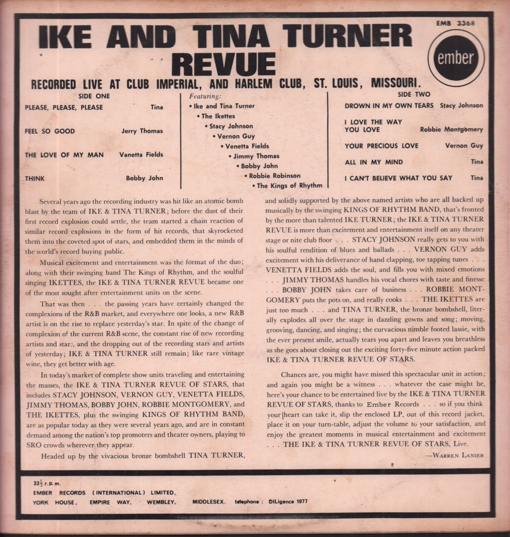 ike and tina turner revue - Live - Lp