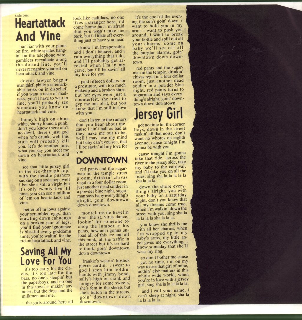 Tom Waits - Heartattack And Vine - Lp