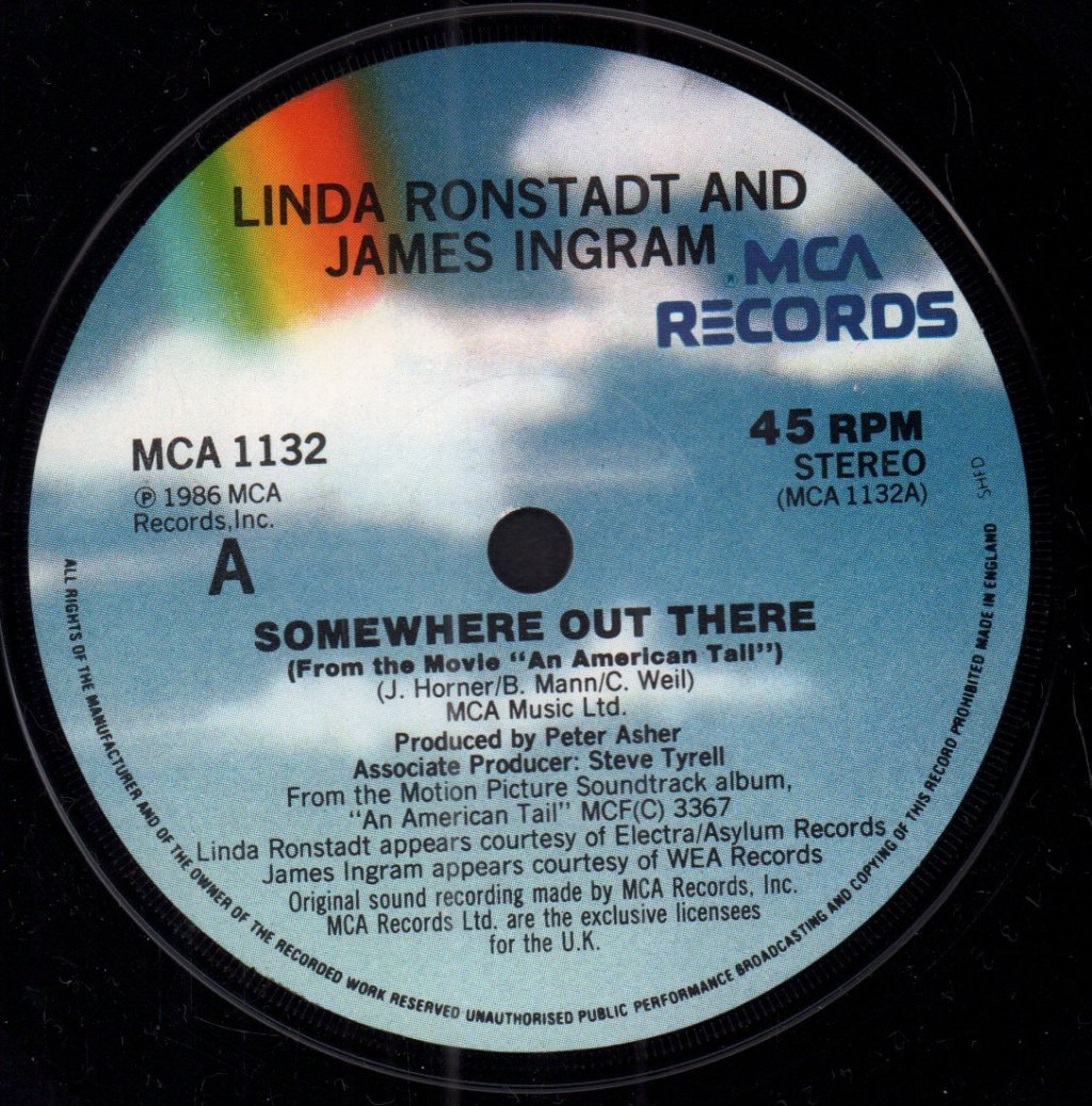 Linda Ronstadt And James Ingram - Somewhere Out There - 7 Inch