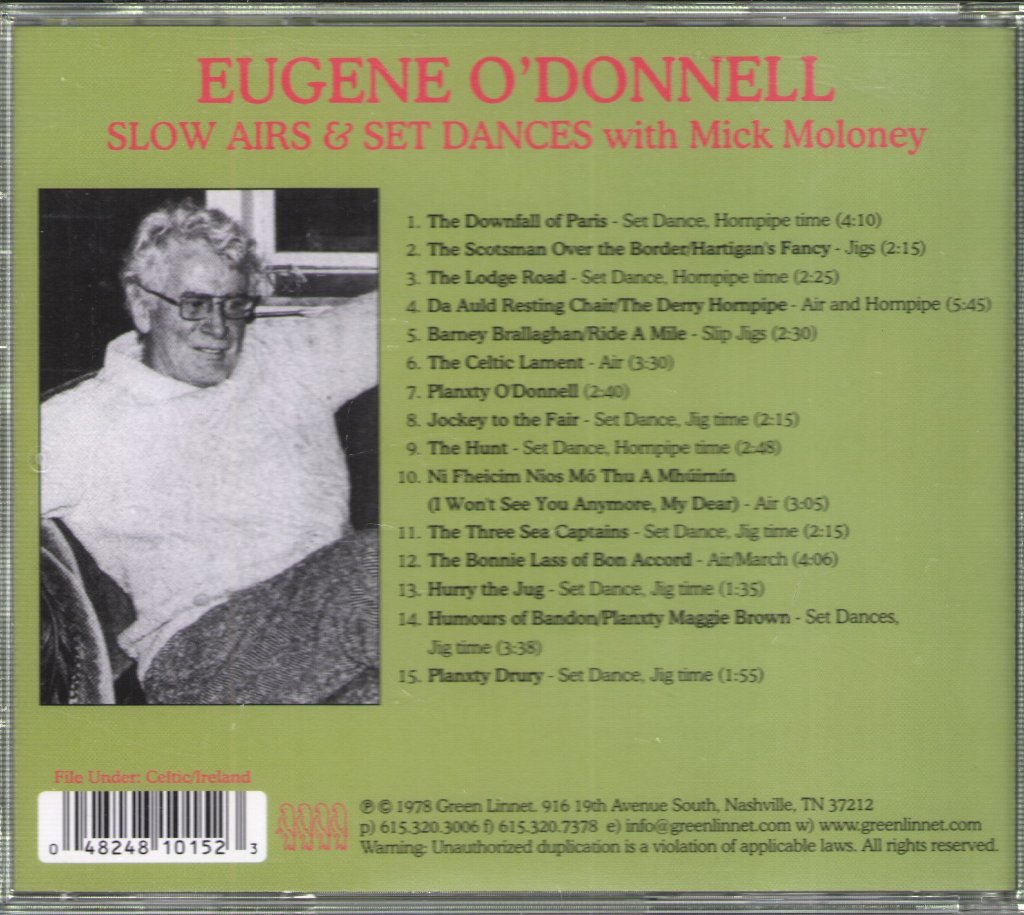 Eugene O'Donnell With Mick Moloney - Slow Airs & Set Dances - Cd