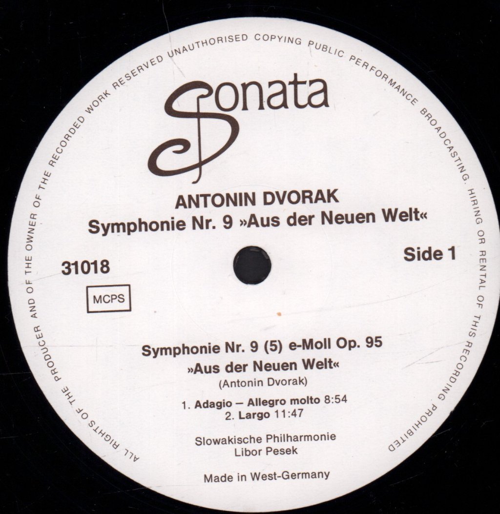 Libor Pesek - dvorak Symphonie Nr.9 - Lp