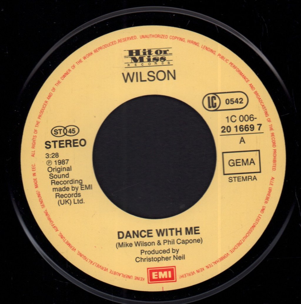 Wilson (Mike Wilson) - Dance With Me - 7 Inch