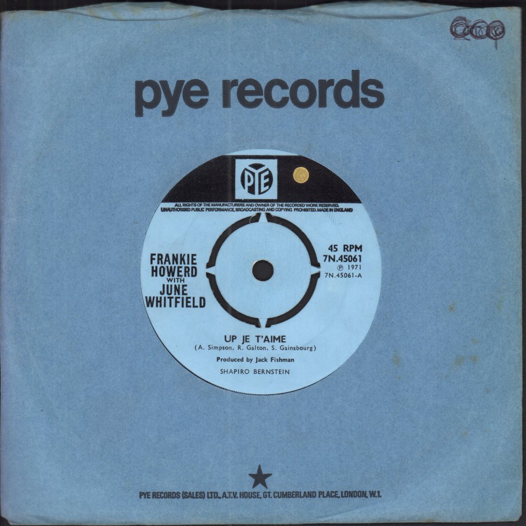 Frankie Howerd With June Whitfield - Up Je T'aime - 7 Inch
