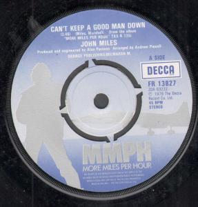 John Miles - Can't Keep A Good Man Down - 7 Inch