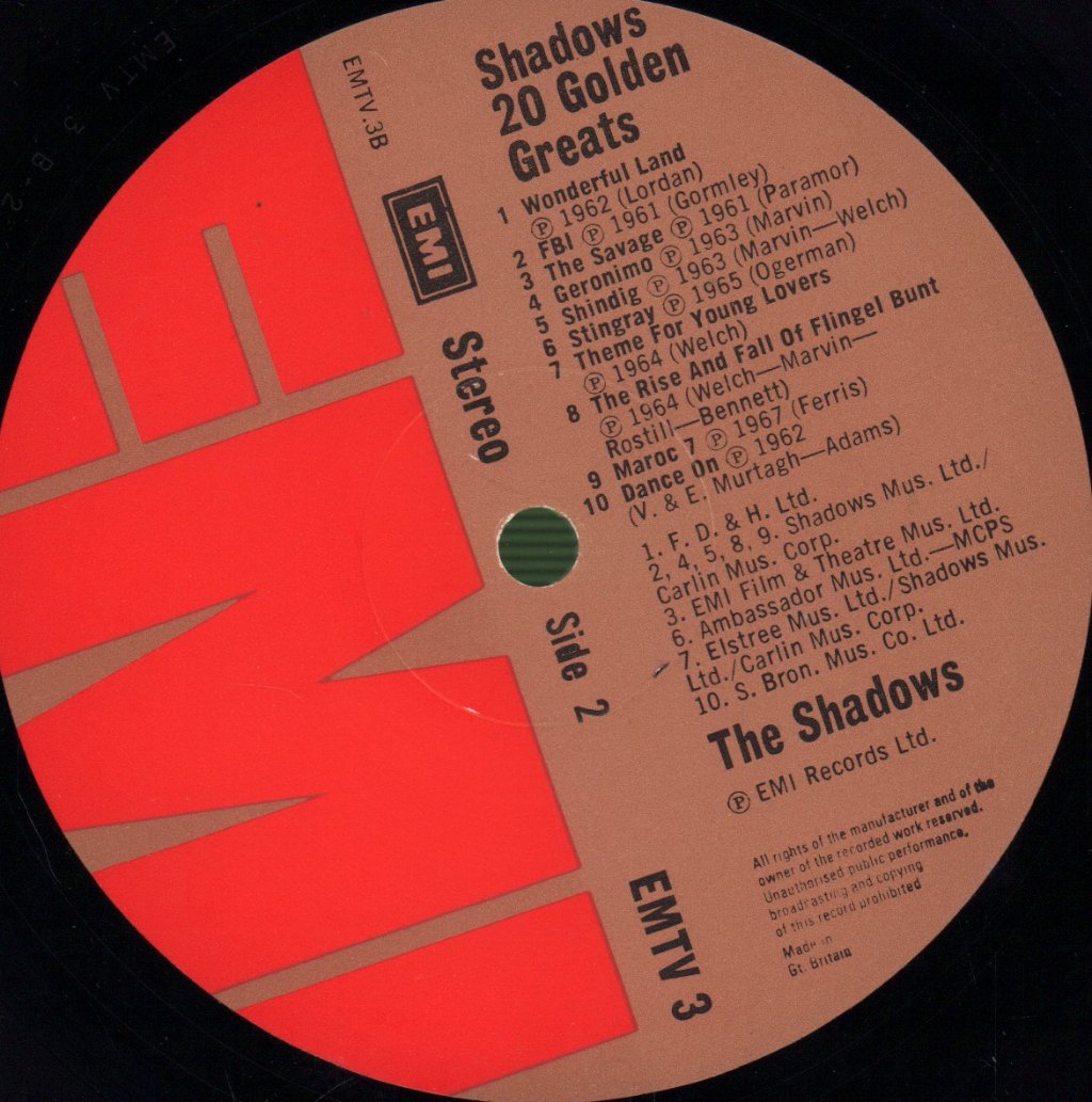 Shadows - 20 Golden Greats - Lp