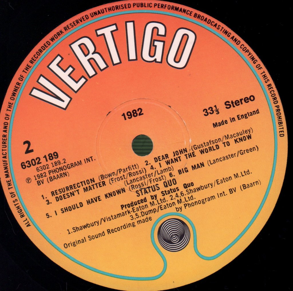 Status Quo - 1982 - Lp