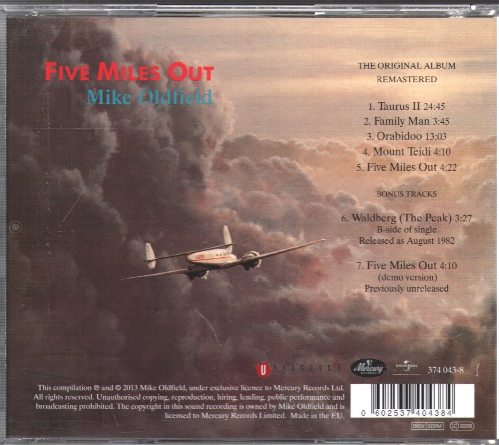 Mike Oldfield - Five Miles Out - Cd