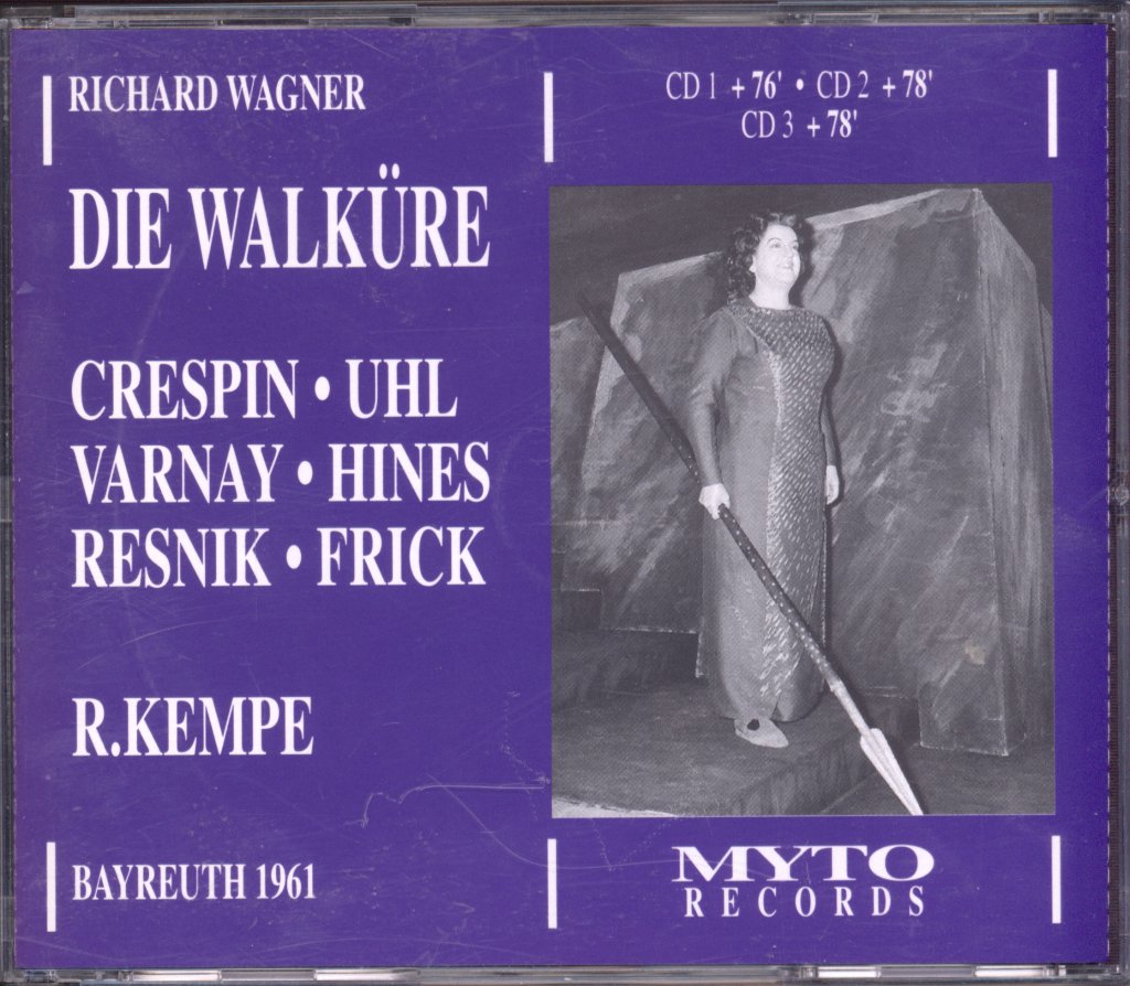 Orchester Der Bayreuther Festspiele, Rudolf Kempe - Wagner - Die Walküre - Triple Cd