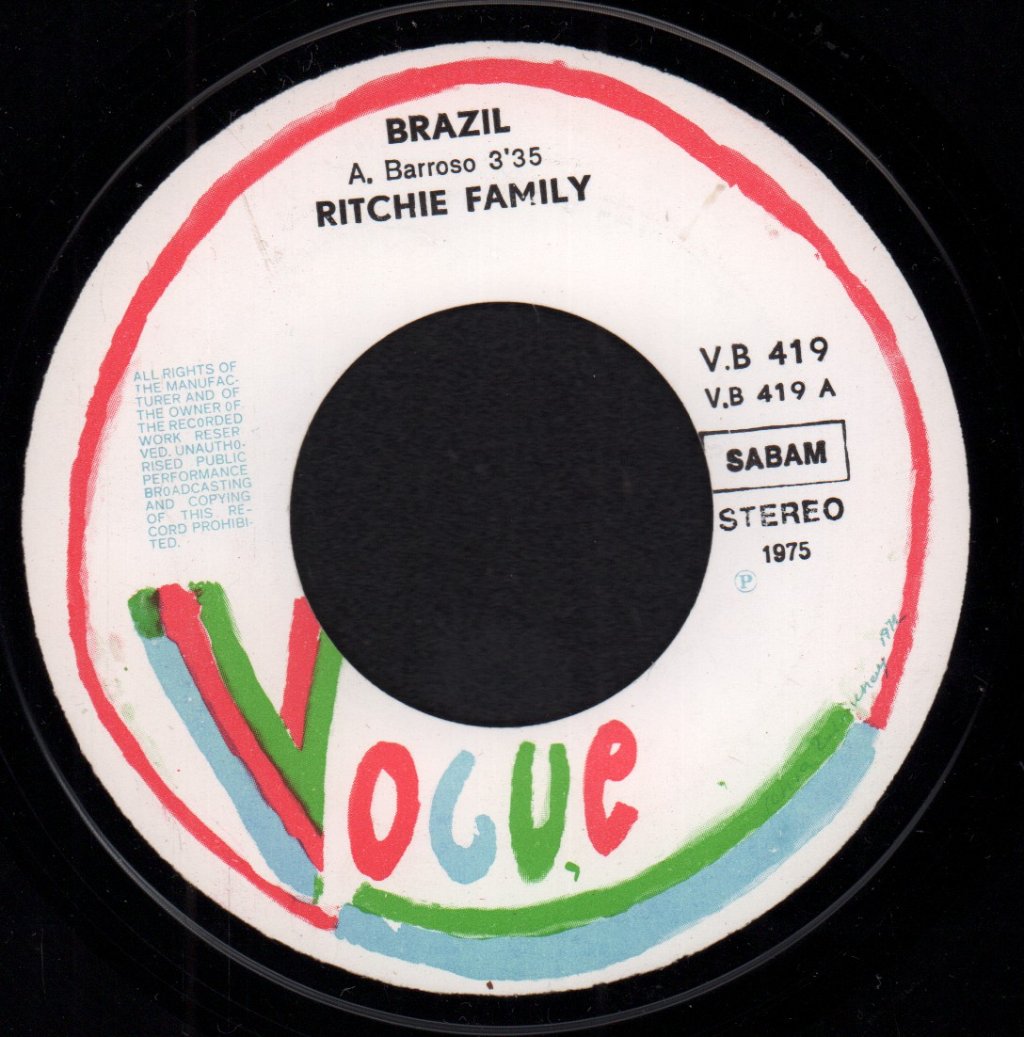 Ritchie Family - Brazil - 7 Inch