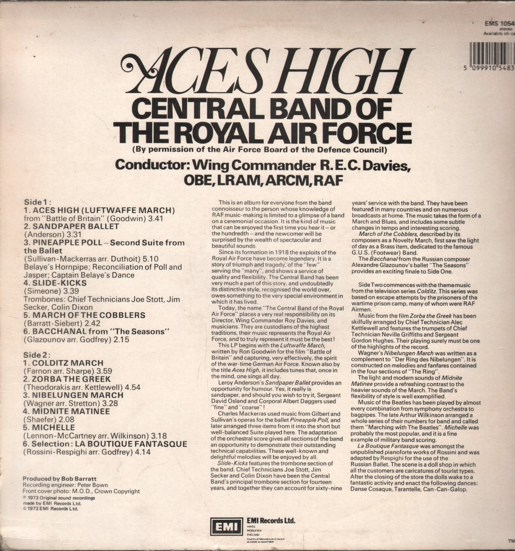 Central Band Of The Royal Air Force - Aces High - Lp