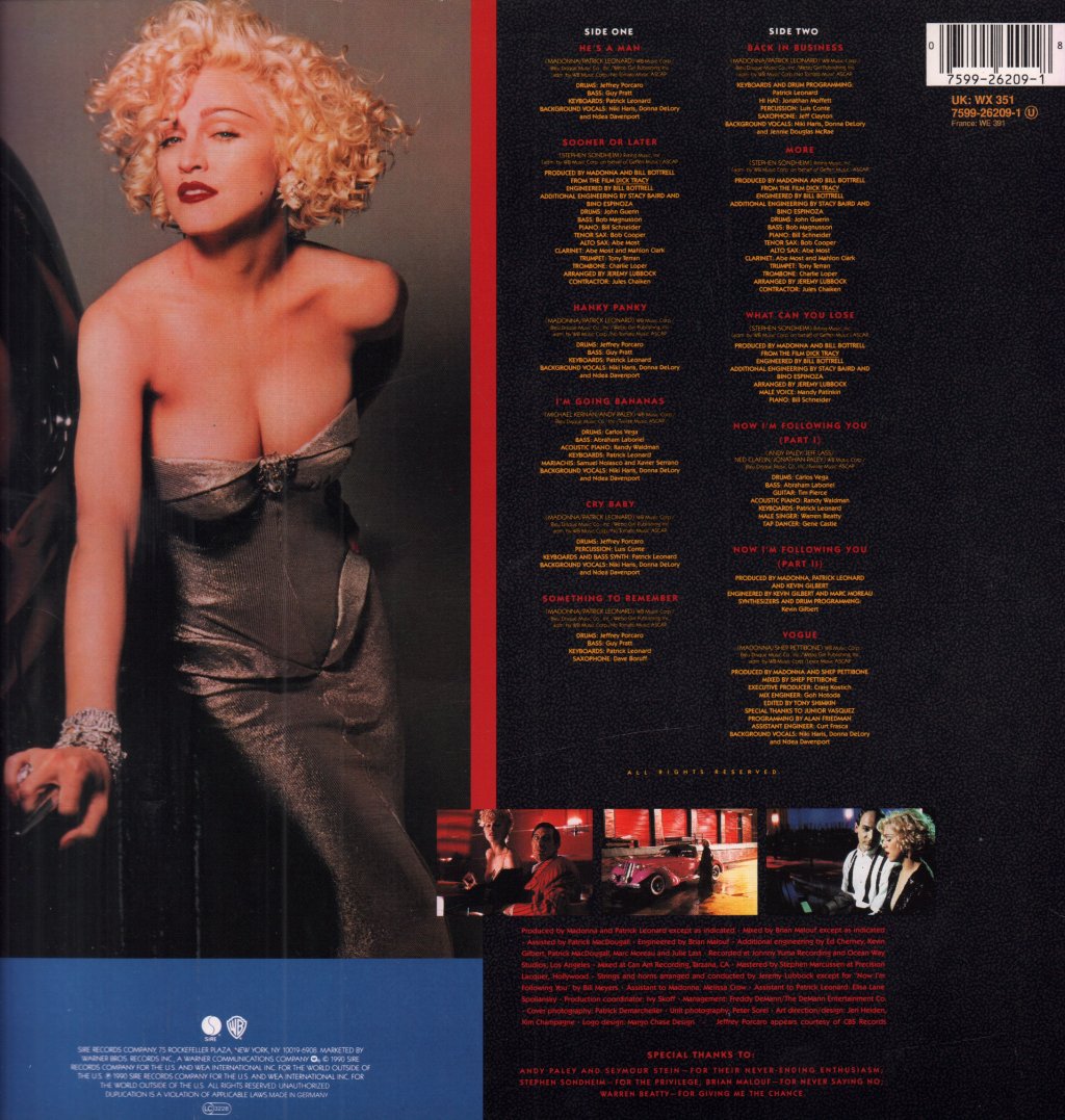 Madonna - I'm Breathless - Lp