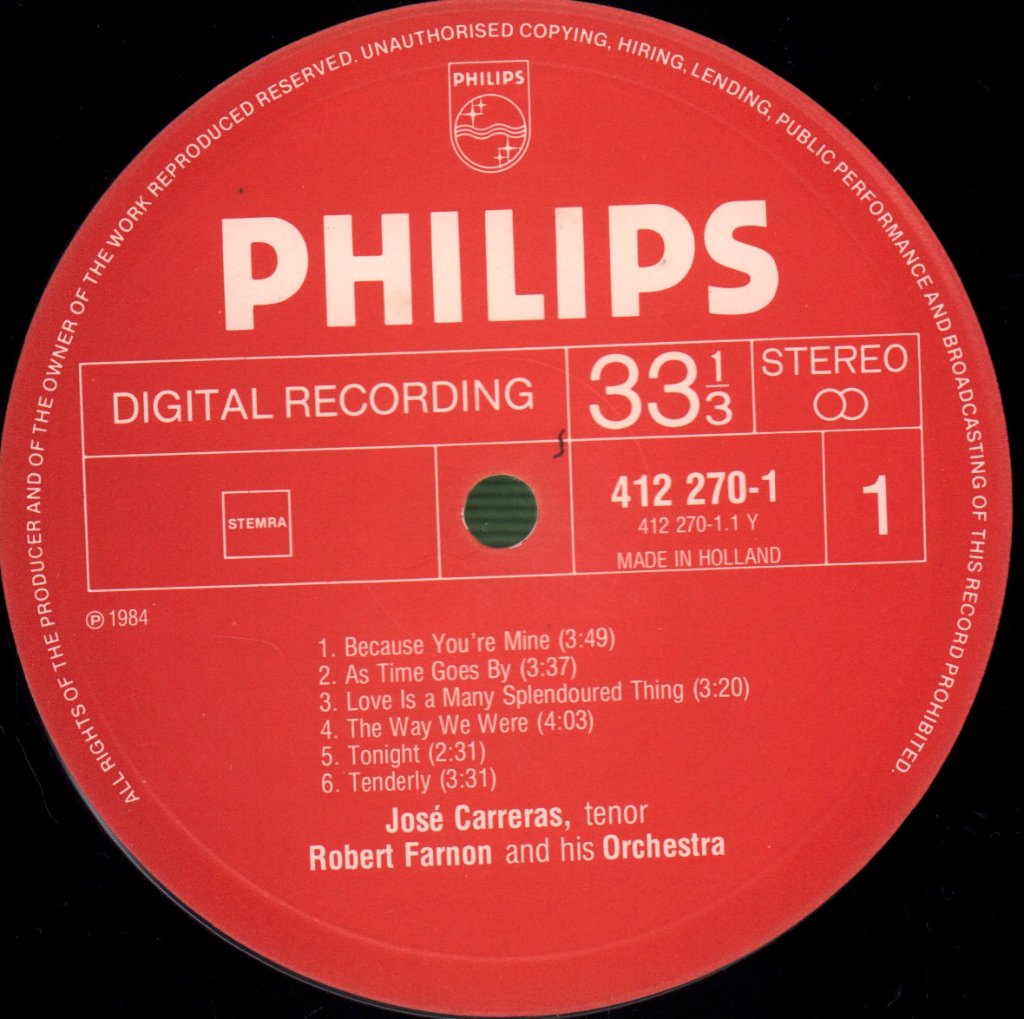 José Carreras - Love Is... - Lp