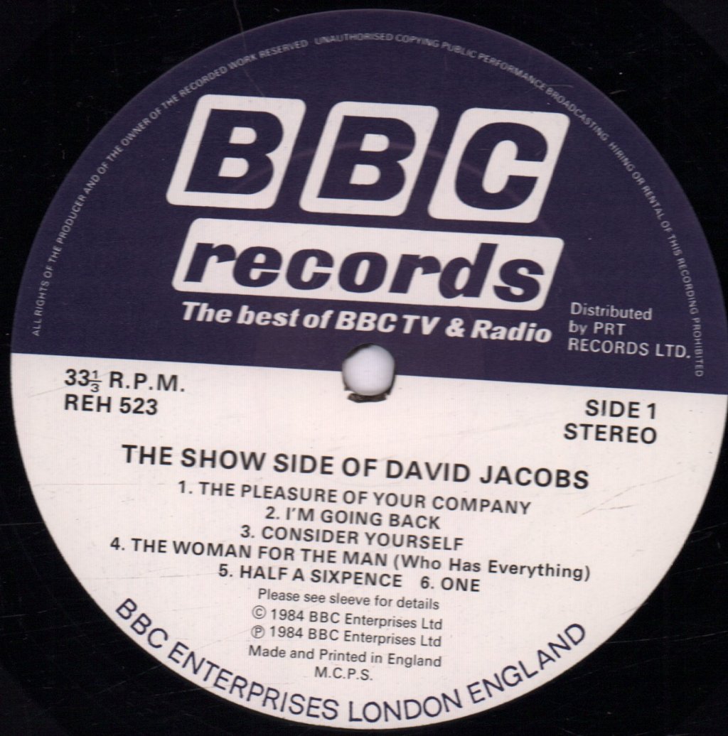 David Jacobs - Show Side Of - Lp