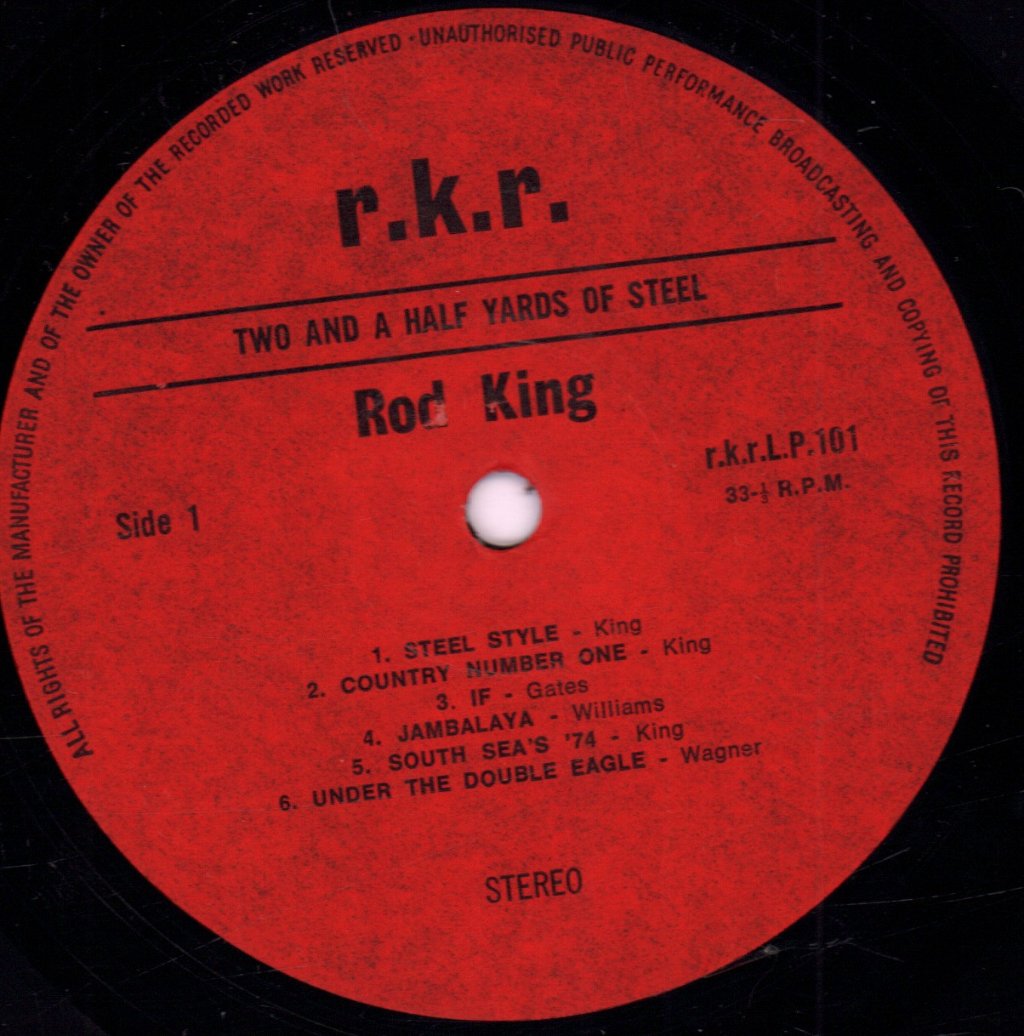 Rod King - Two And A Half Yards Of Steel - Lp