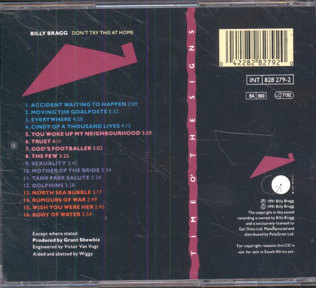 Billy Bragg - Don't Try This At Home - Cd