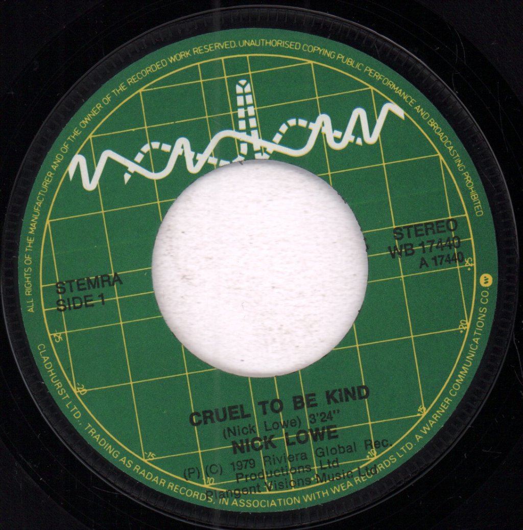 Nick Lowe - Cruel To Be Kind - 7 Inch