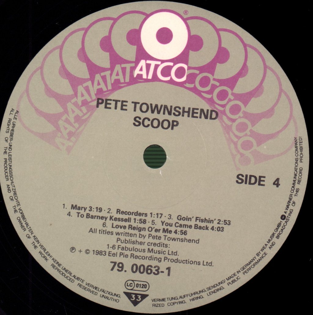 Pete Townshend - Scoop - Double Lp