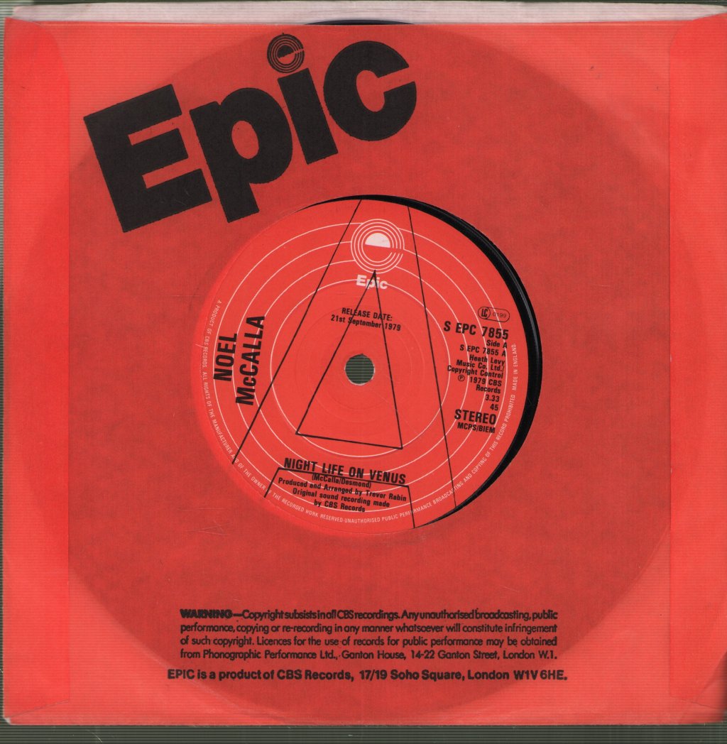 Noel Mccalla - Night Life On Venus - 7 Inch