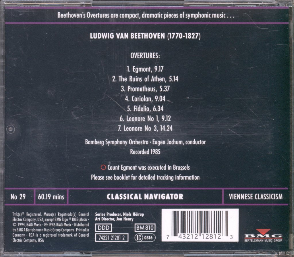 Eugen Jochum, Bamberger Symphoniker - Beethoven - Overtures - Cd